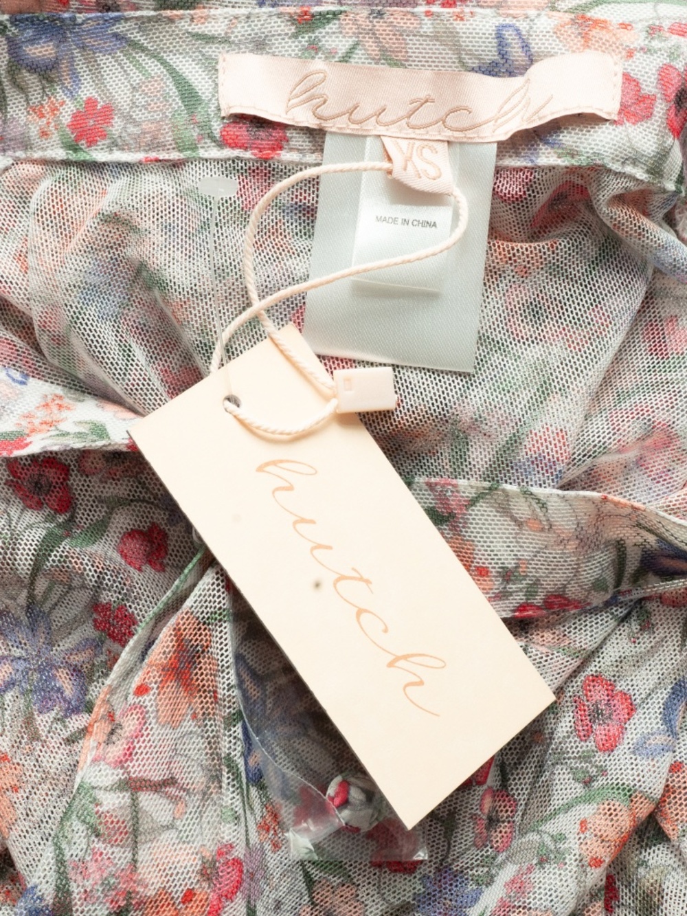 Hutch - Sheer Floral Mesh Shirtdress Cover-Up - Picture 8 of 11